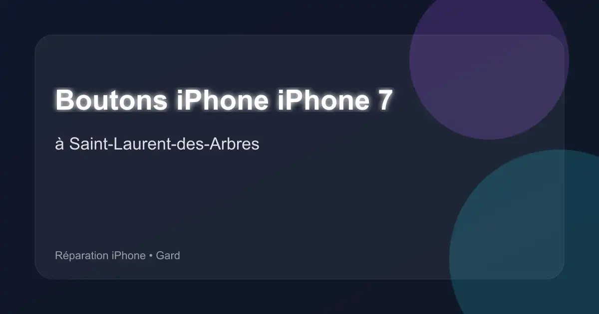 Boutons iPhone iPhone 7 à Saint-Laurent-des-Arbres (Gard)