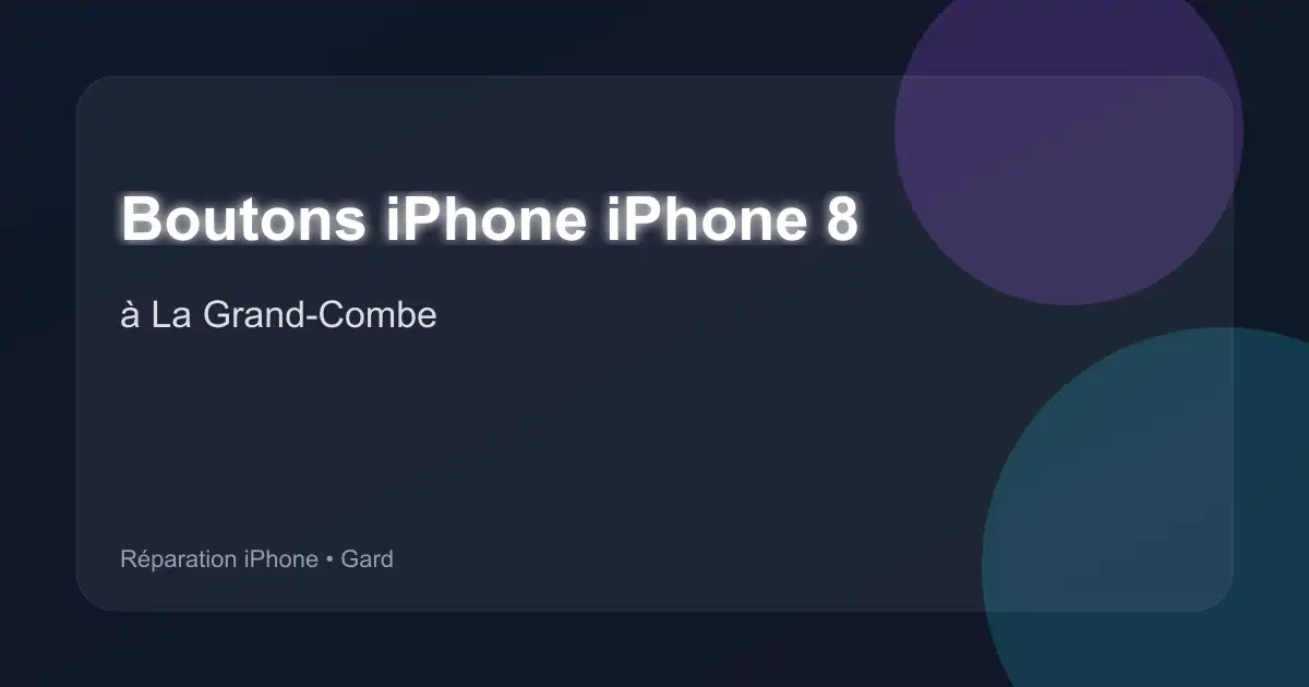 Boutons iPhone iPhone 8 à La Grand-Combe (Gard)