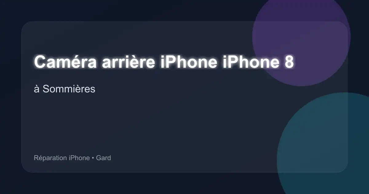 Caméra arrière iPhone iPhone 8 à Sommières (Gard)