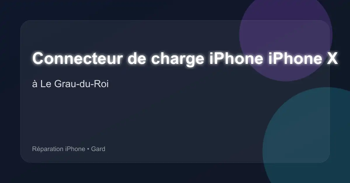 Connecteur de charge iPhone iPhone X à Le Grau-du-Roi (Gard)