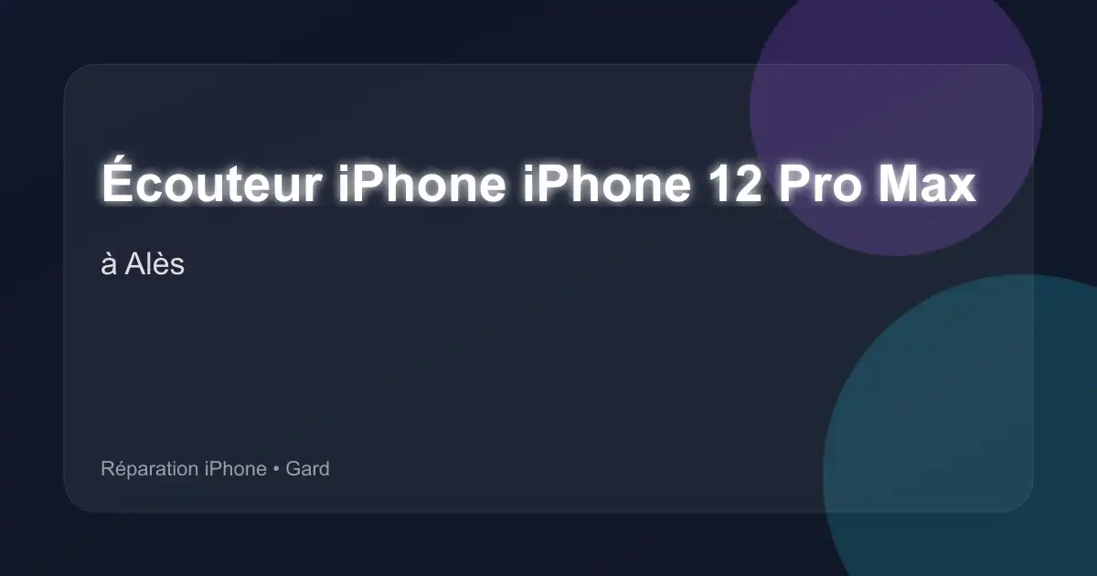 Écouteur iPhone iPhone 12 Pro Max à Alès (Gard)