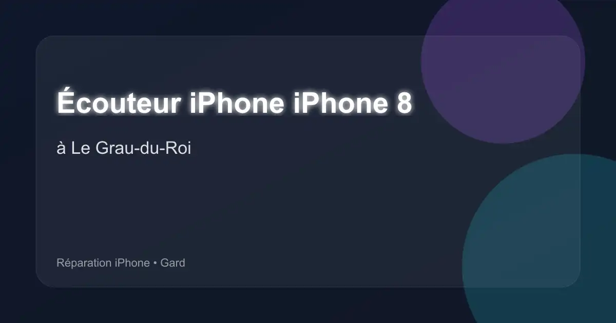 Écouteur iPhone iPhone 8 à Le Grau-du-Roi (Gard)