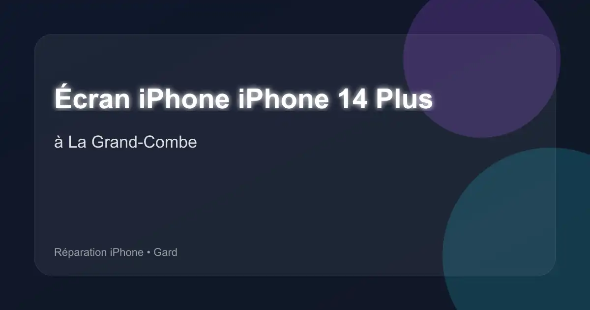 Écran iPhone iPhone 14 Plus à La Grand-Combe (Gard)