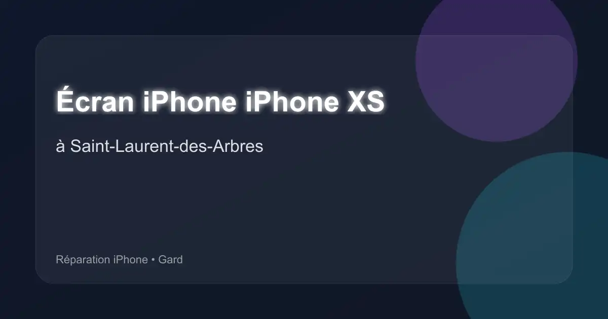 Écran iPhone iPhone XS à Saint-Laurent-des-Arbres (Gard)