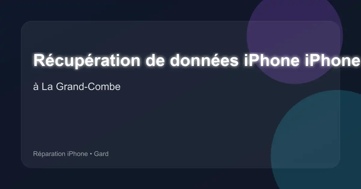 Récupération de données iPhone iPhone 12 mini à La Grand-Combe (Gard)