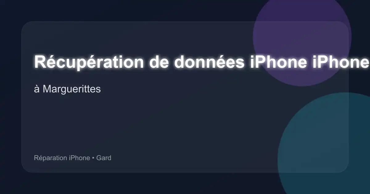 Récupération de données iPhone iPhone 14 à Marguerittes (Gard)