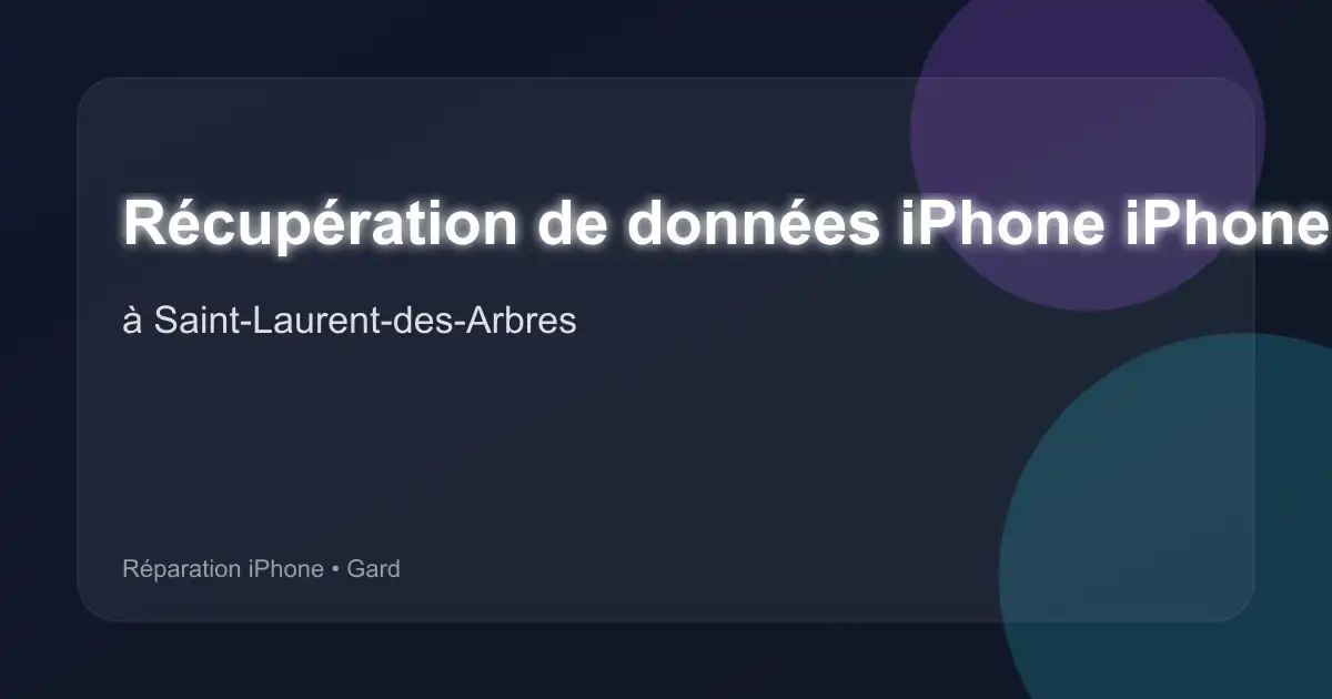 Récupération de données iPhone iPhone 8 Plus à Saint-Laurent-des-Arbres (Gard)