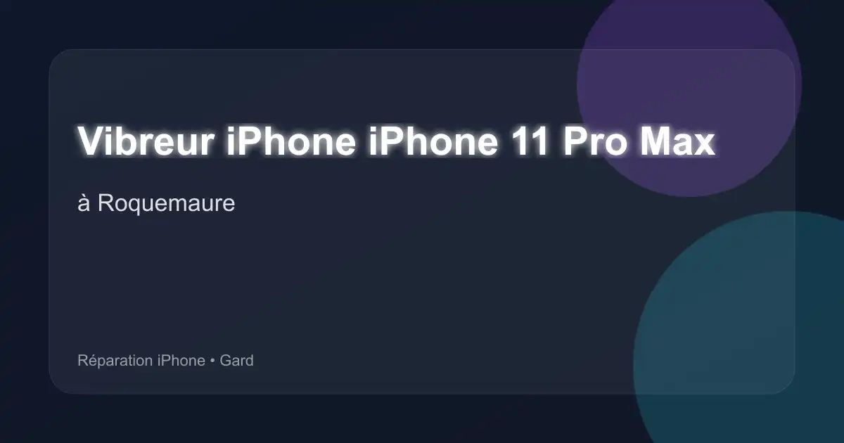 Vibreur iPhone iPhone 11 Pro Max à Roquemaure (Gard)