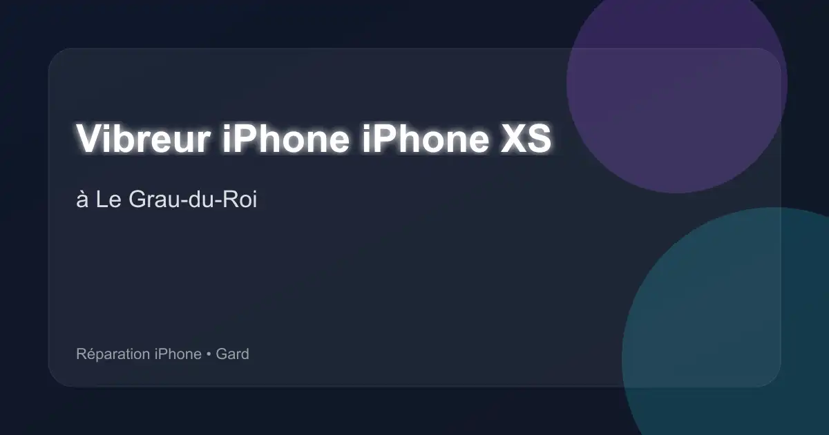 Vibreur iPhone iPhone XS à Le Grau-du-Roi (Gard)